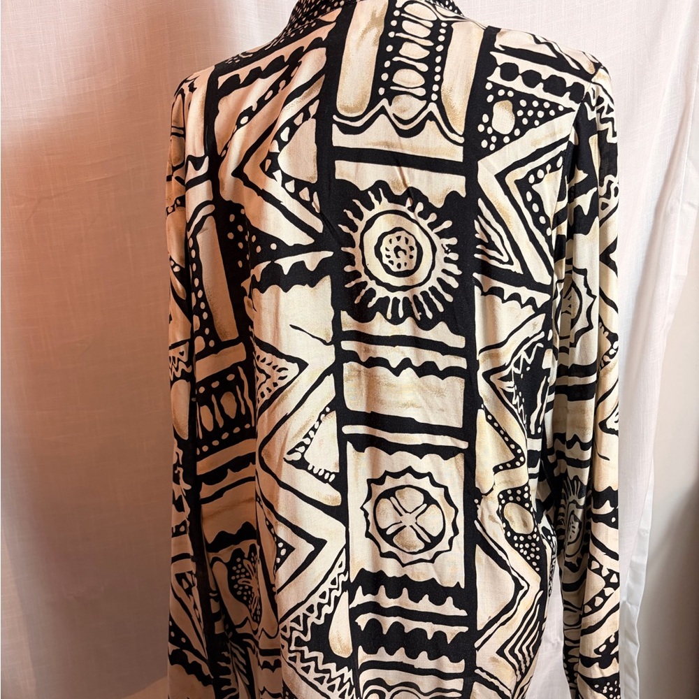 Vintage Cabrais Collection Open Front Rayon Top - Picture 3 of 6